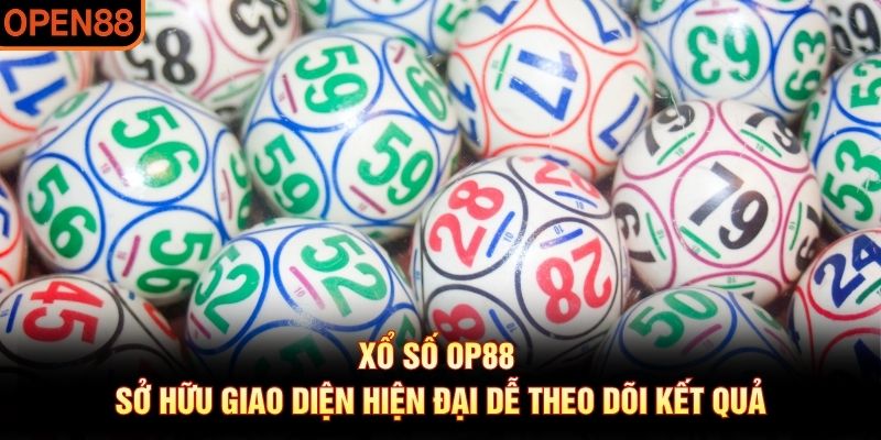 Xổ số OP88 sở hữu giao diện hiện đại dễ theo dõi kết quả